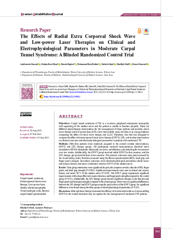 (PDF) The Effects of Radial Extra Corporeal Shock Wave and Low-power ...