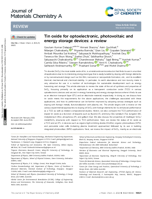 PDF) Critical Review on SnO2 for Transparent Conductor and