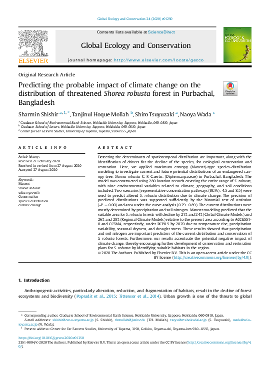 (PDF) Predicting the probable impact of climate change on the ...