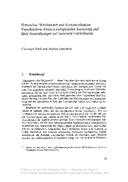 (PDF) Hierarchie, Wettbewerb und Kommunikation: Verschiedene Ansätze ...