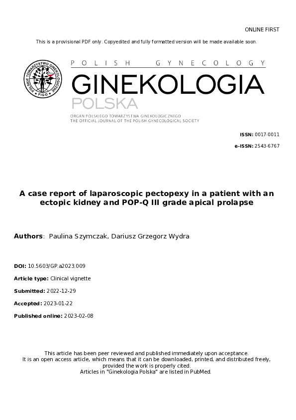 (PDF) A case report of laparoscopic pectopexy in a patient with an ...