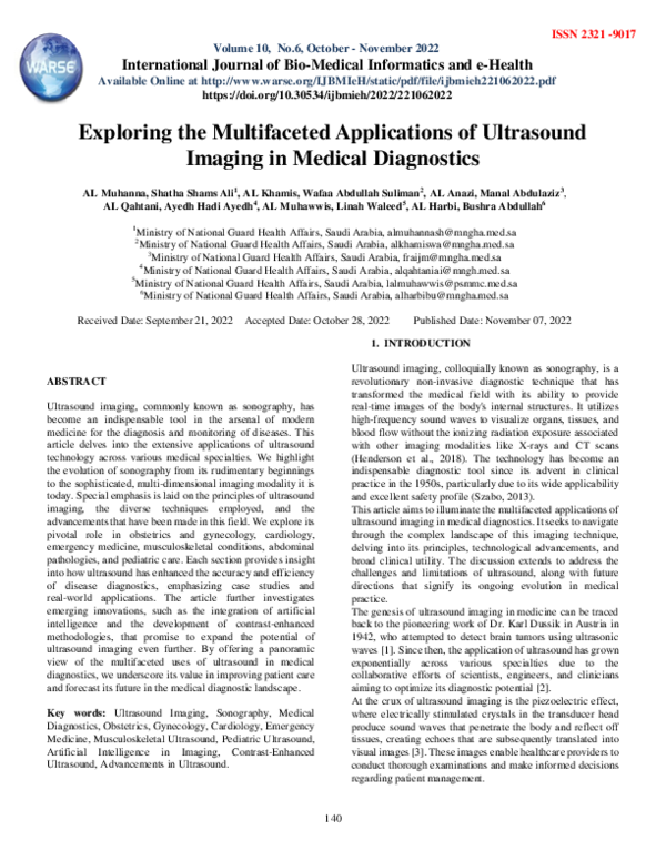 (PDF) Exploring the Multifaceted Applications of Ultrasound Imaging in ...