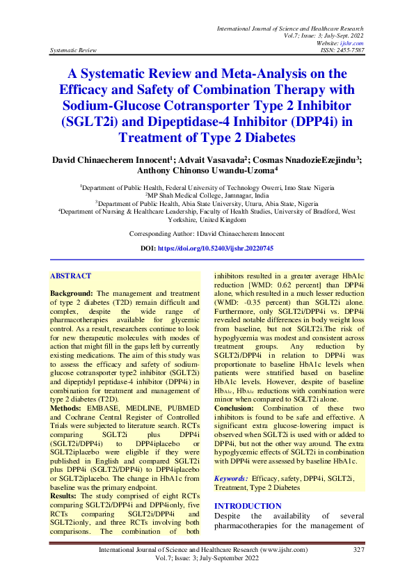 (PDF) A Systematic Review and Meta-Analysis on the Efficacy and Safety ...