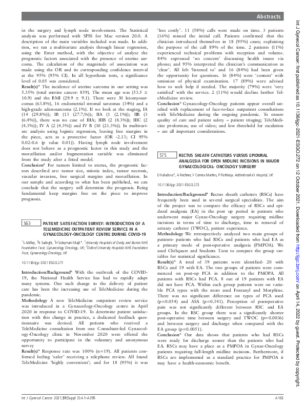 (PDF) 575 Rectus sheath catheters versus epidural analgesia for open