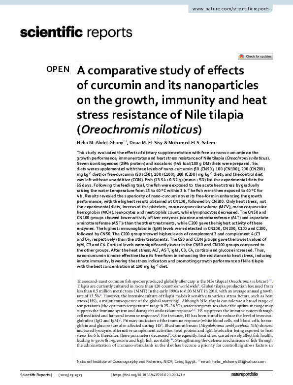 (PDF) A comparative study of effects of curcumin and its nanoparticles ...