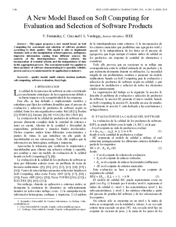 (PDF) A New Model Based on Soft Computing for Evaluation and Selection ...