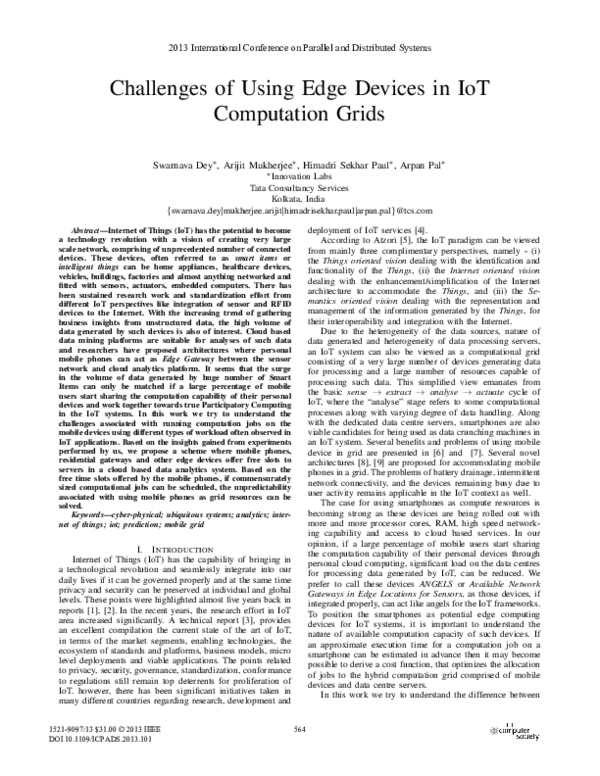 (PDF) Challenges of Using Edge Devices in IoT Computation Grids