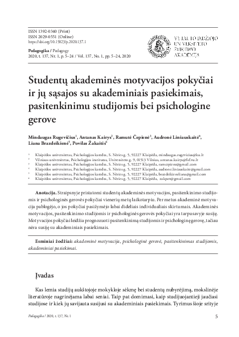 (PDF) The Changes of University Students Academic Motivation over Time ...