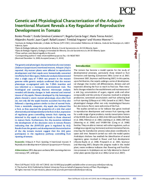 (PDF) Genetic and Physiological Characterization of the Arlequin ...