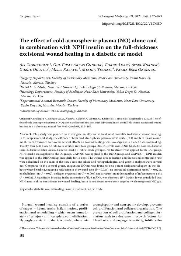 (PDF) The effect of cold atmospheric plasma (NO) alone and in ...