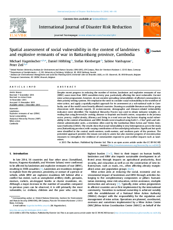 (PDF) Spatial assessment of social vulnerability in the context of ...