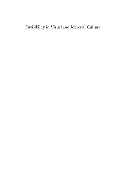 (PDF) Invisibility in Visual and Material Culture
