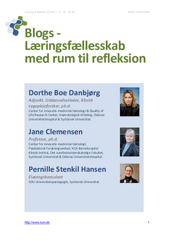 (PDF) Blogs - Læringsfællesskab med rum til refleksion