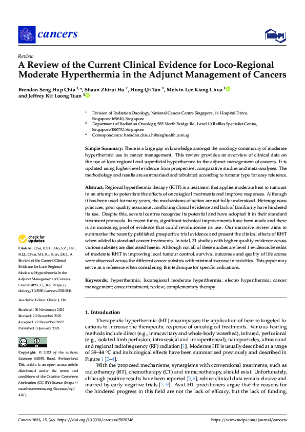 (PDF) A Review of the Current Clinical Evidence for Loco-Regional ...