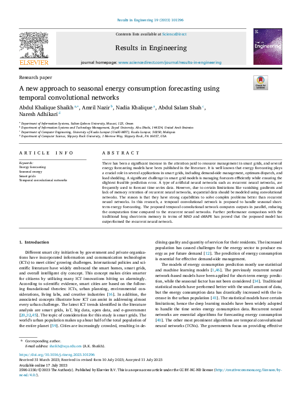 (PDF) A new approach to seasonal energy consumption forecasting using ...
