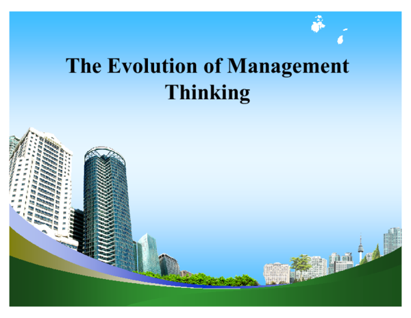 (PPT) BEC DOMSPPT ON The Evolution of Management Thinking