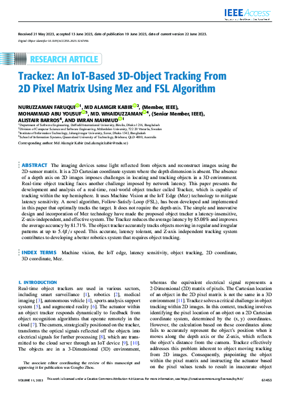 (PDF) Trackez: An IoT-Based 3D-Object Tracking From 2D Pixel Matrix ...
