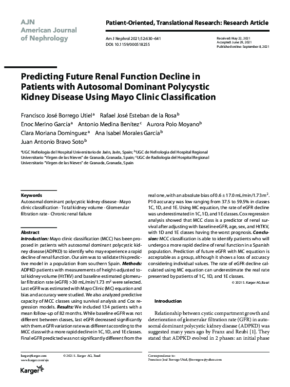 (PDF) Predicting Future Renal Function Decline in Patients with ...