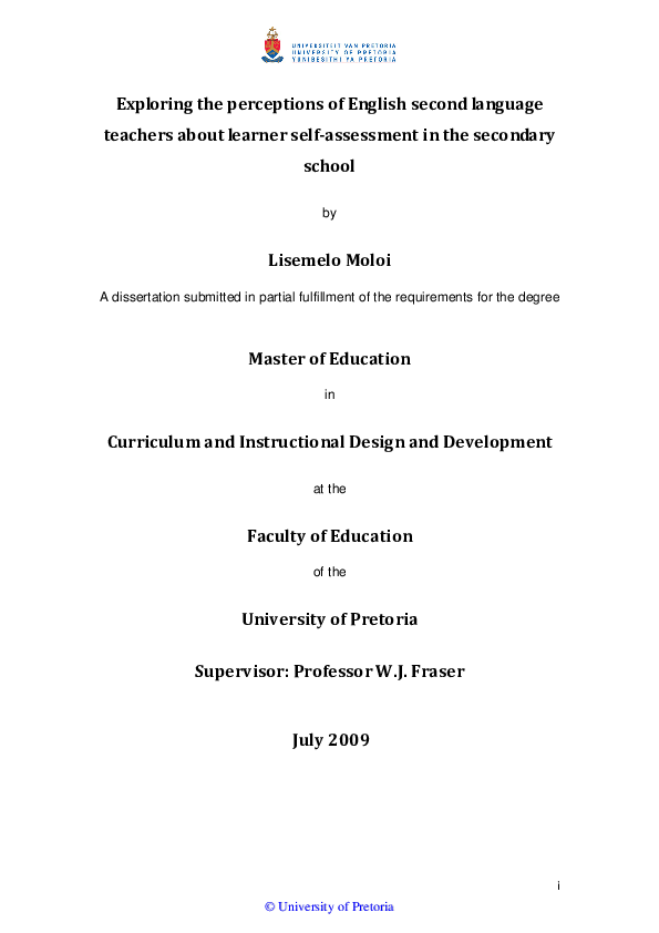 (PDF) Exploring the perceptions of English second language teachers ...