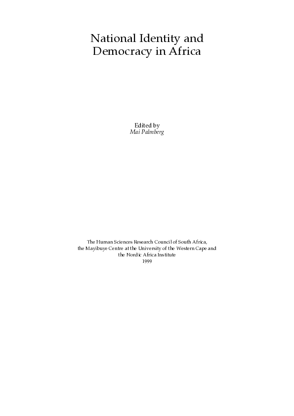 (PDF) National identity and democracy in Africa