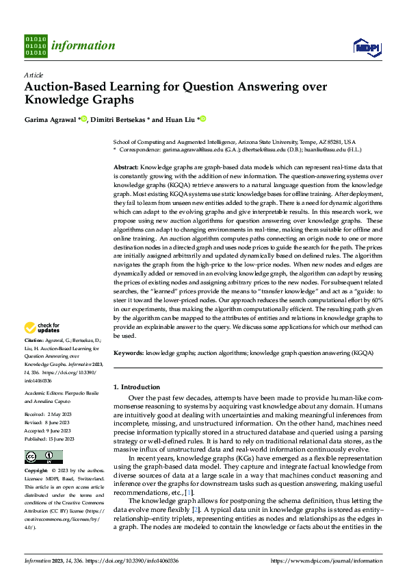 (PDF) Auction-Based Learning for Question Answering over Knowledge Graphs