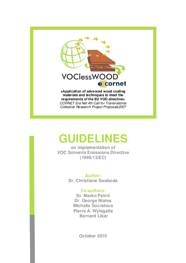 (PDF) Guidelines on implementation of VOC Solvents Emissions Directive ...