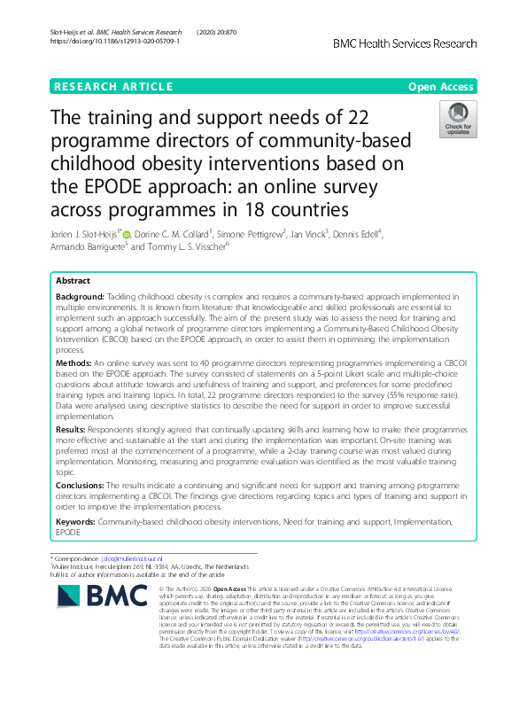 (PDF) The training and support needs of 22 programme directors of ...