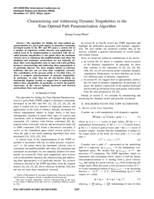 (PDF) Characterizing and addressing dynamic singularities in the time ...