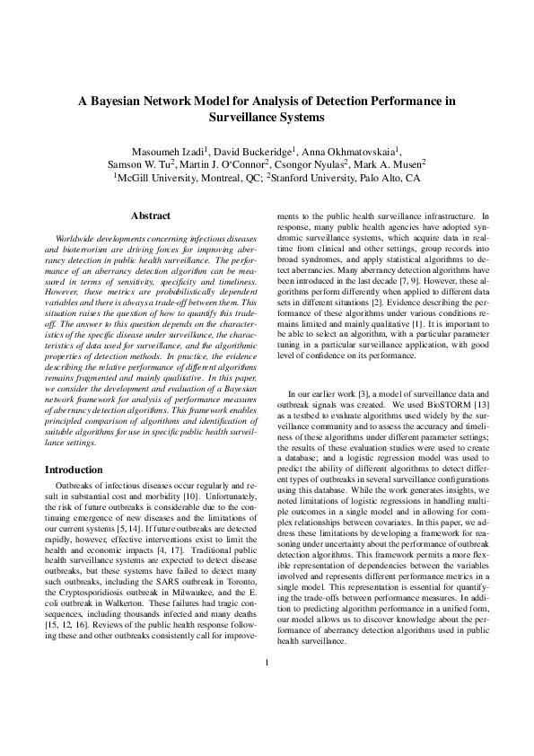 (PDF) A Bayesian network model for analysis of detection performance in ...