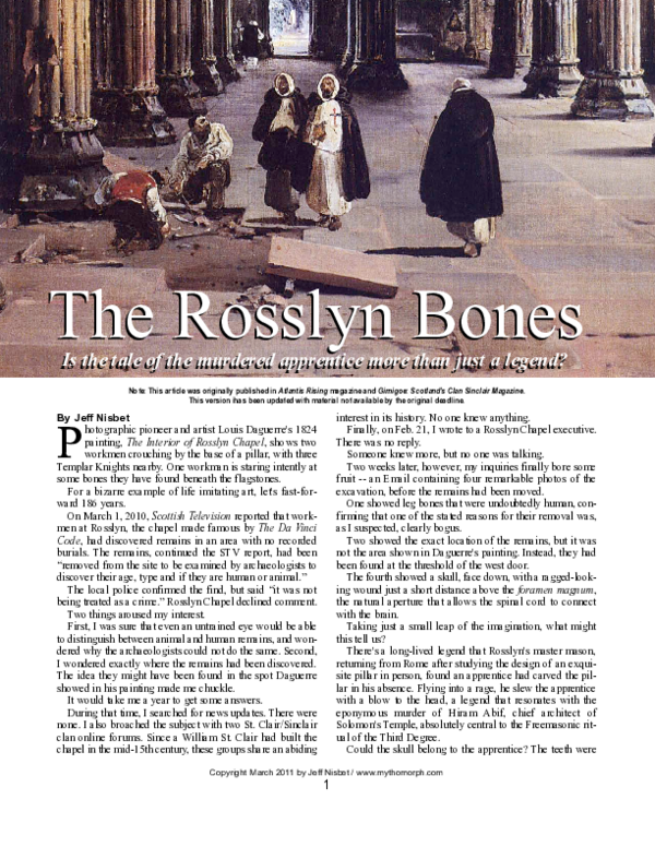 (PDF) Note: This article was originally published in Atlantis Rising ...