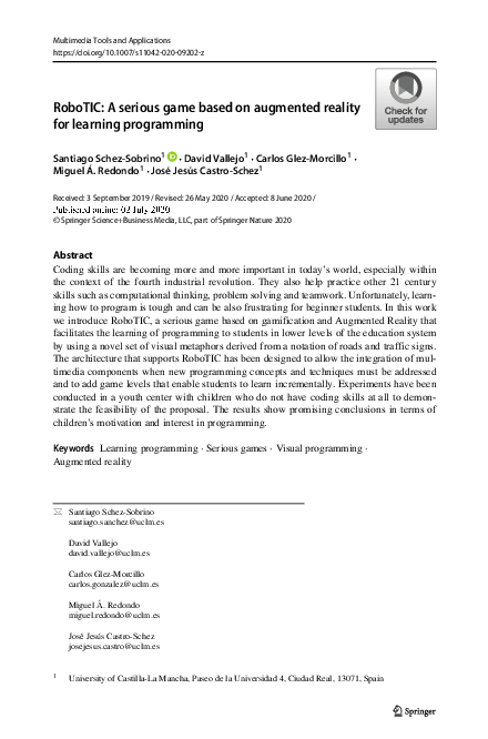 (PDF) RoboTIC: A serious game based on augmented reality for learning ...