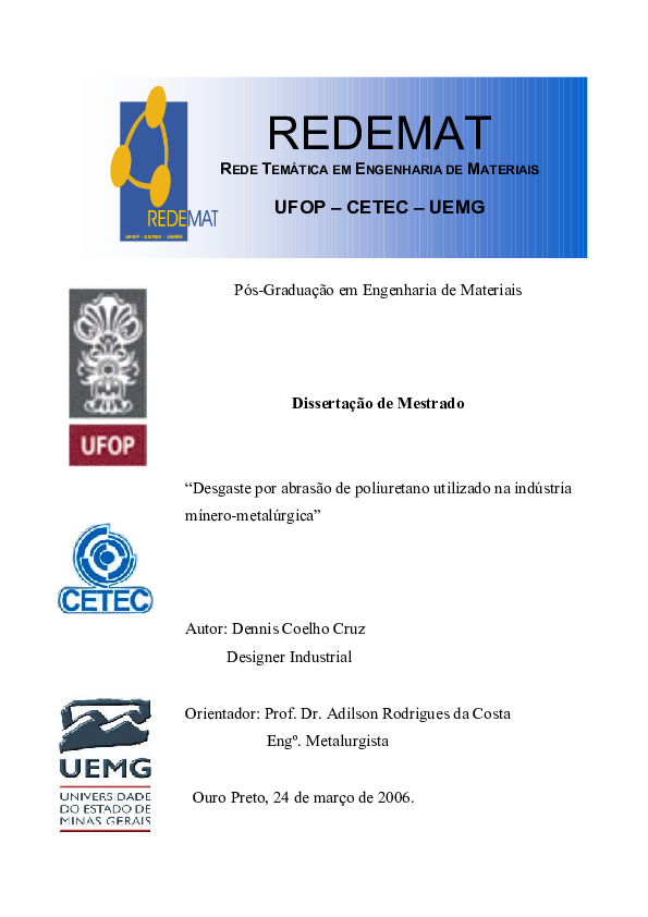 (PDF) Desgaste por abrasão de poliuretano utilizado na indústria mínero ...