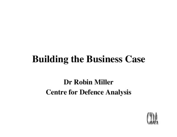 (PDF) Building the Business Case
