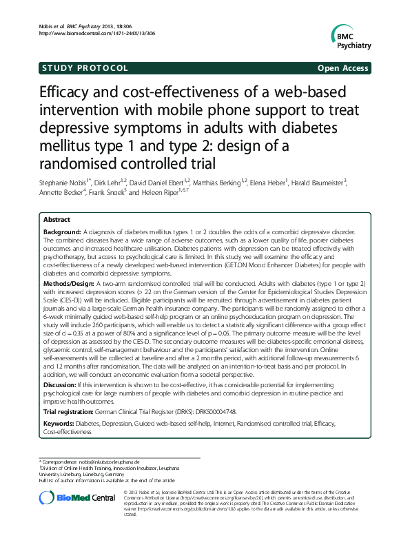 (PDF) Efficacy and cost-effectiveness of a web-based intervention with ...