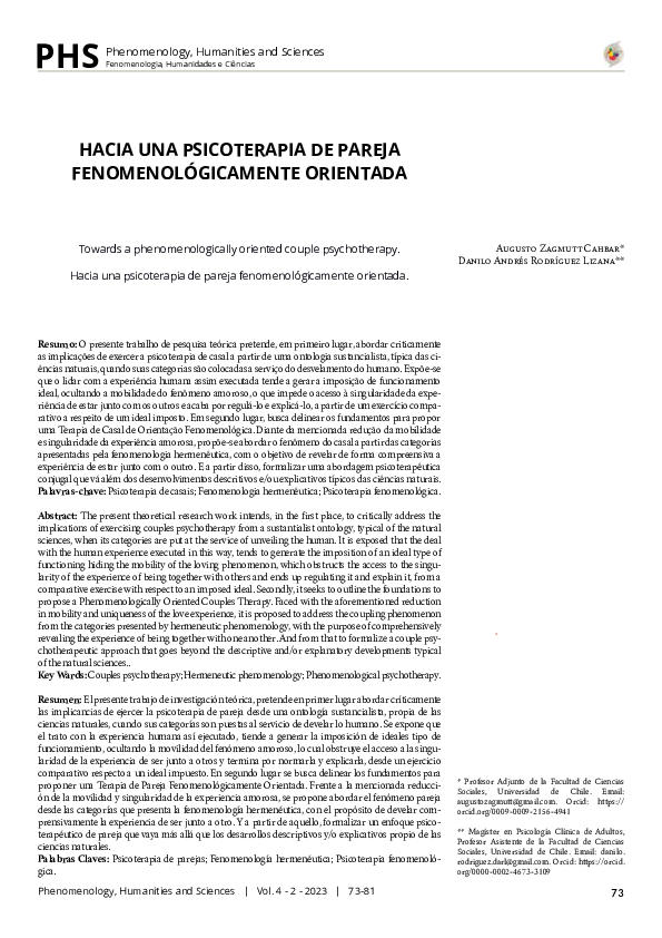 (PDF) PHS Phenomenology, Humanities and Sciences