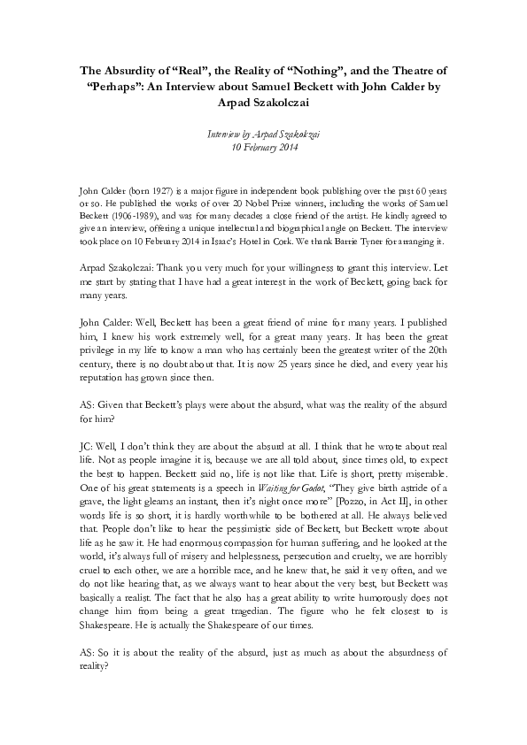 (PDF) The Absurdity of 