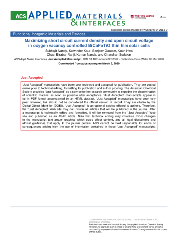 (PDF) Maximizing Short Circuit Current Density and Open Circuit Voltage ...