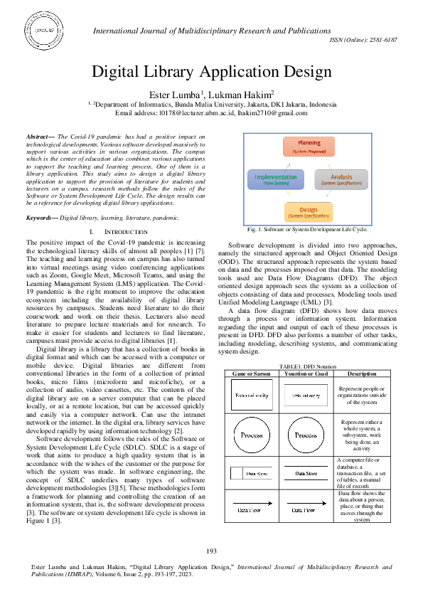 (PDF) Digital Library Application Design