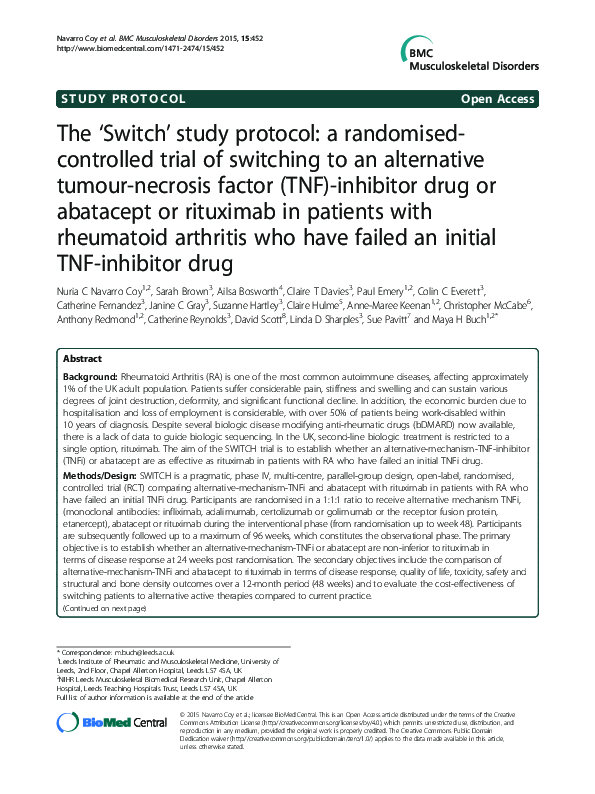 (PDF) The 'Switch' study protocol: a randomised-controlled trial of ...