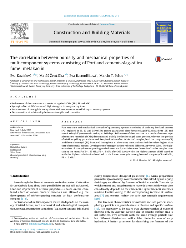 (PDF) The correlation between porosity and mechanical properties of ...