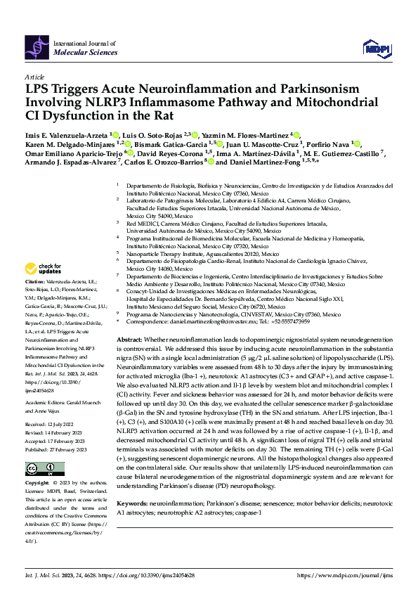 (PDF) LPS Triggers Acute Neuroinflammation and Parkinsonism Involving ...