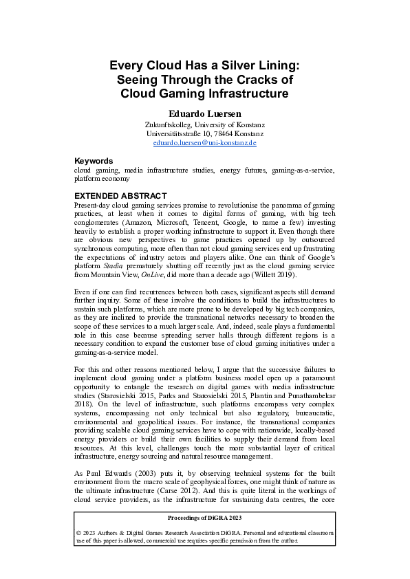 (PDF) Every Cloud Has a Silver Lining: Seeing Through the Cracks of ...