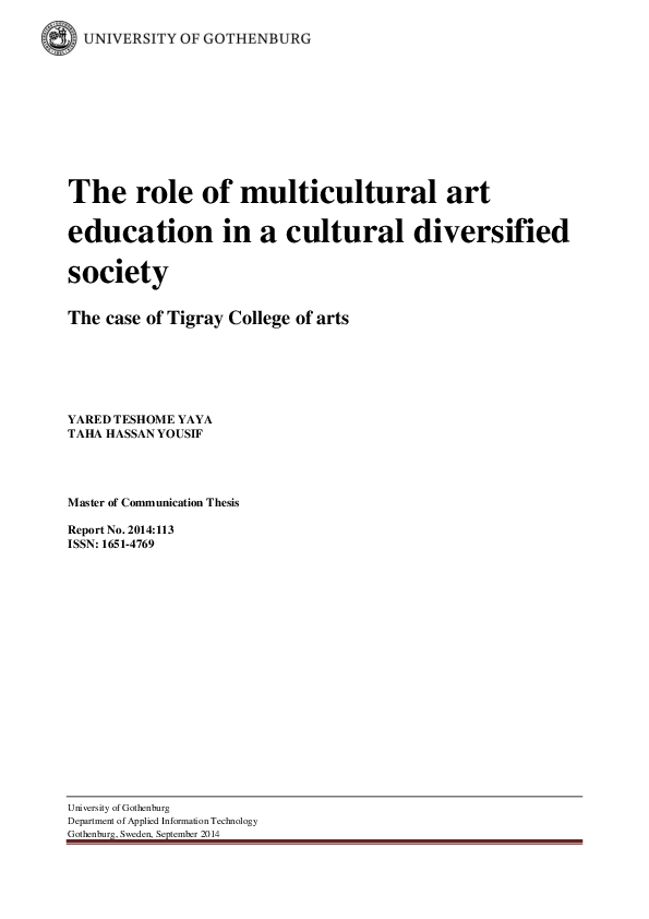 (PDF) The role of multicultural art education in a cultural diversified ...
