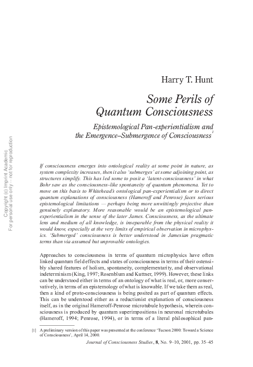 Some Perils of Quantum Consciousness