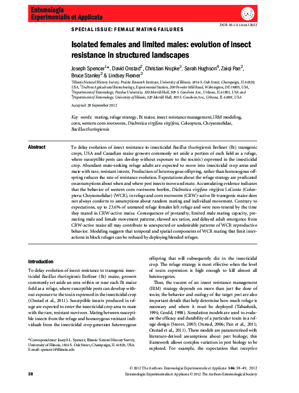 (PDF) Isolated females and limited males: evolution of insect ...