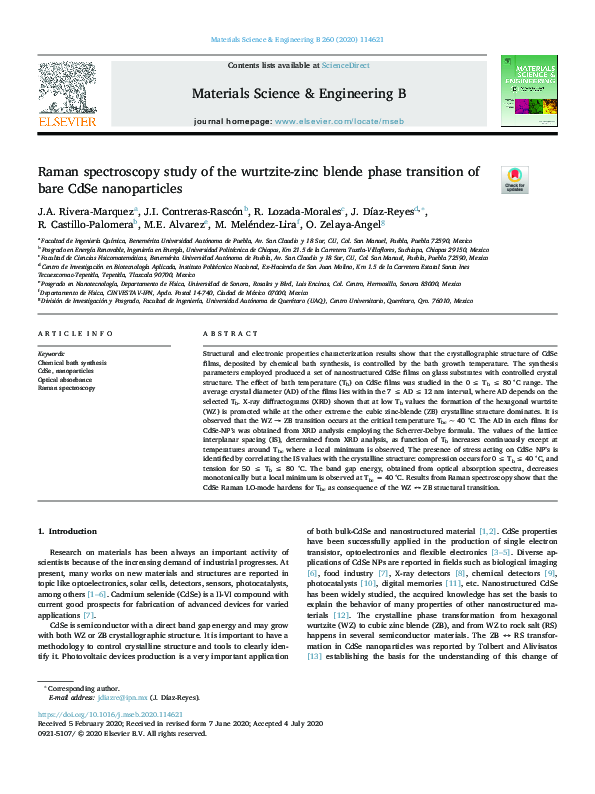 (PDF) Raman spectroscopy study of the wurtzite-zinc blende phase ...