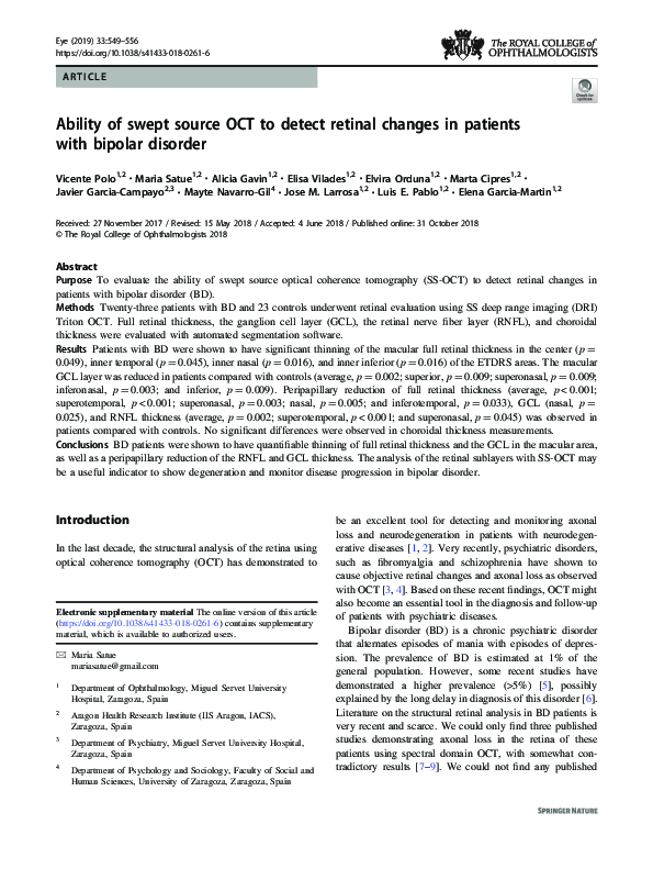 (PDF) Ability of swept source OCT to detect retinal changes in patients ...