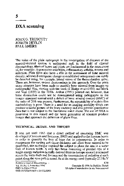 (PDF) DXA scanning