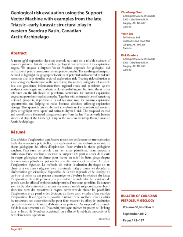 (PDF) Geological risk evaluation using the Support Vector Machine with ...