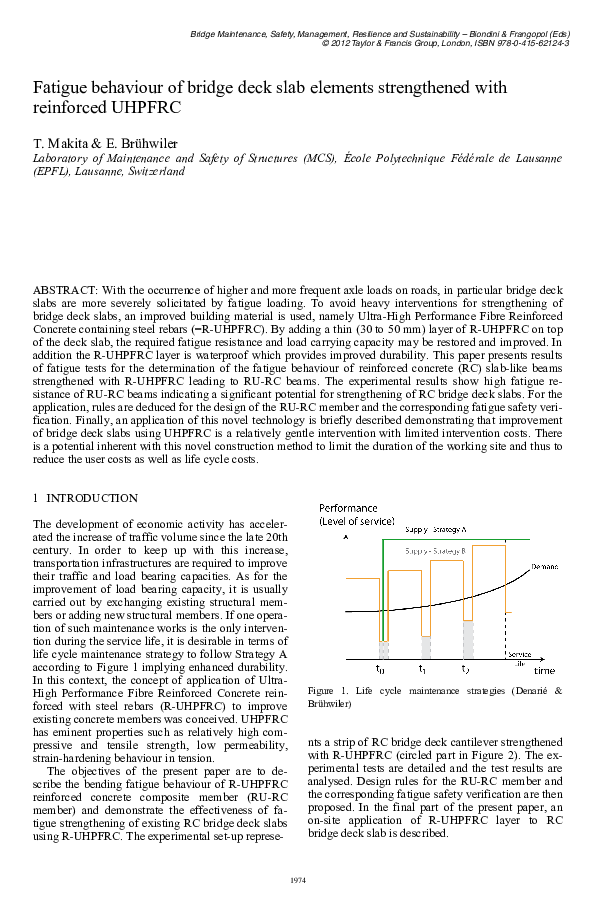 (PDF) Fatigue behaviour of bridge deck slab elements strengthened with ...